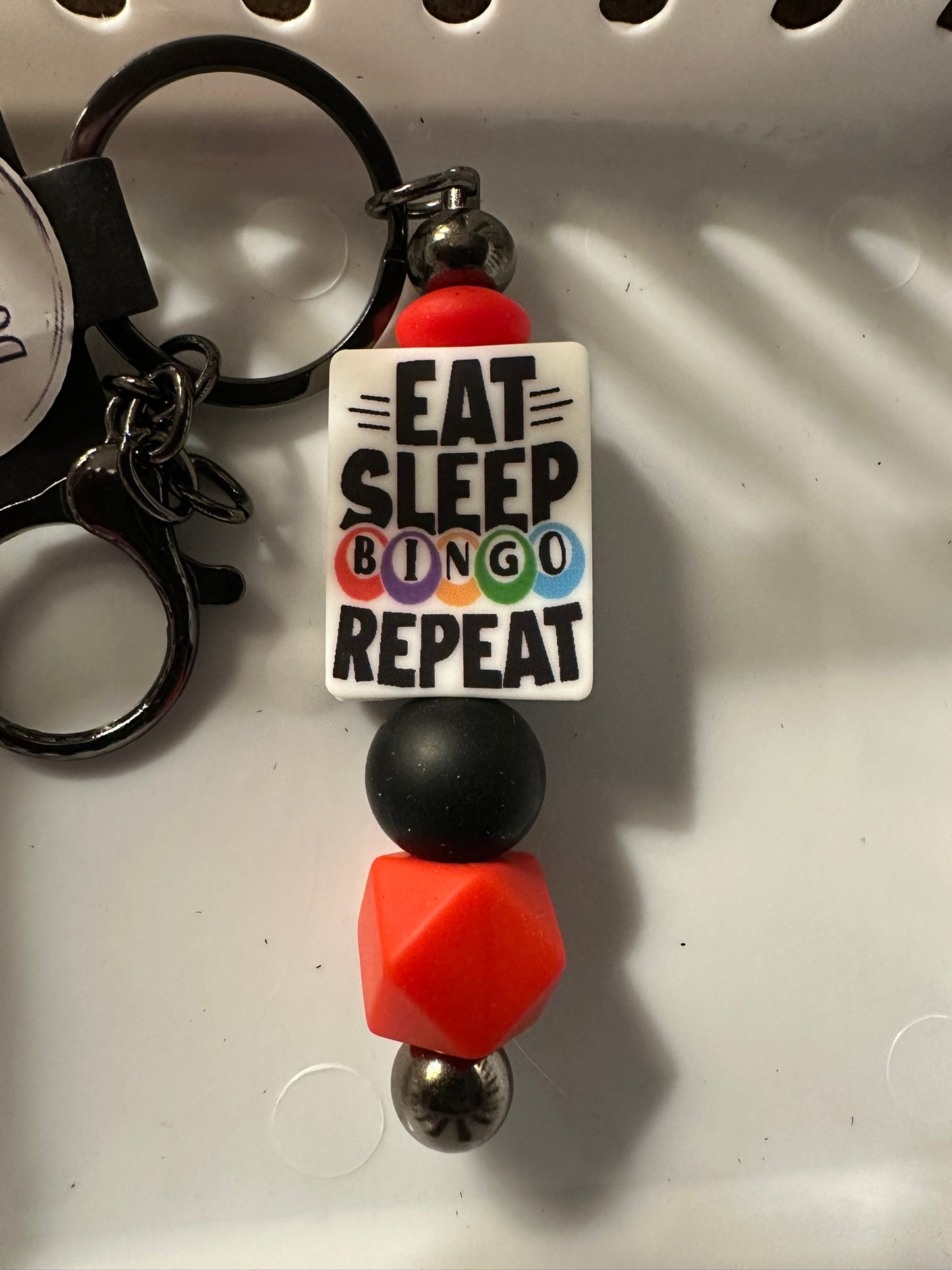 Eat Sleep Bingo Key Chain