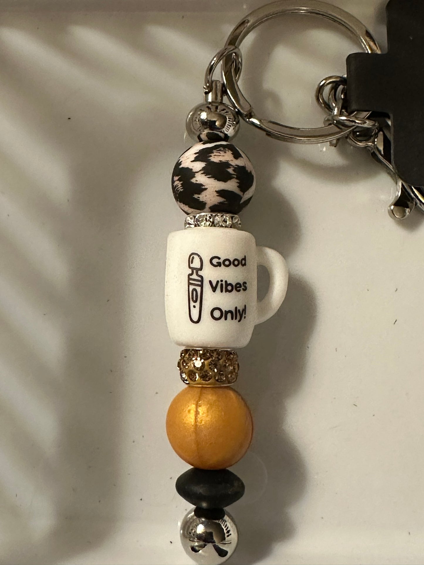 Good Vibes Only Coffee Key Chain