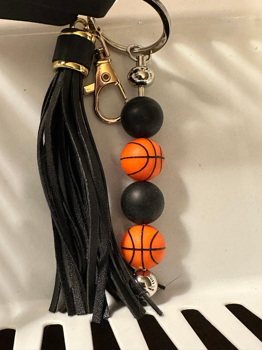 Basketball with Tassel Key Chain