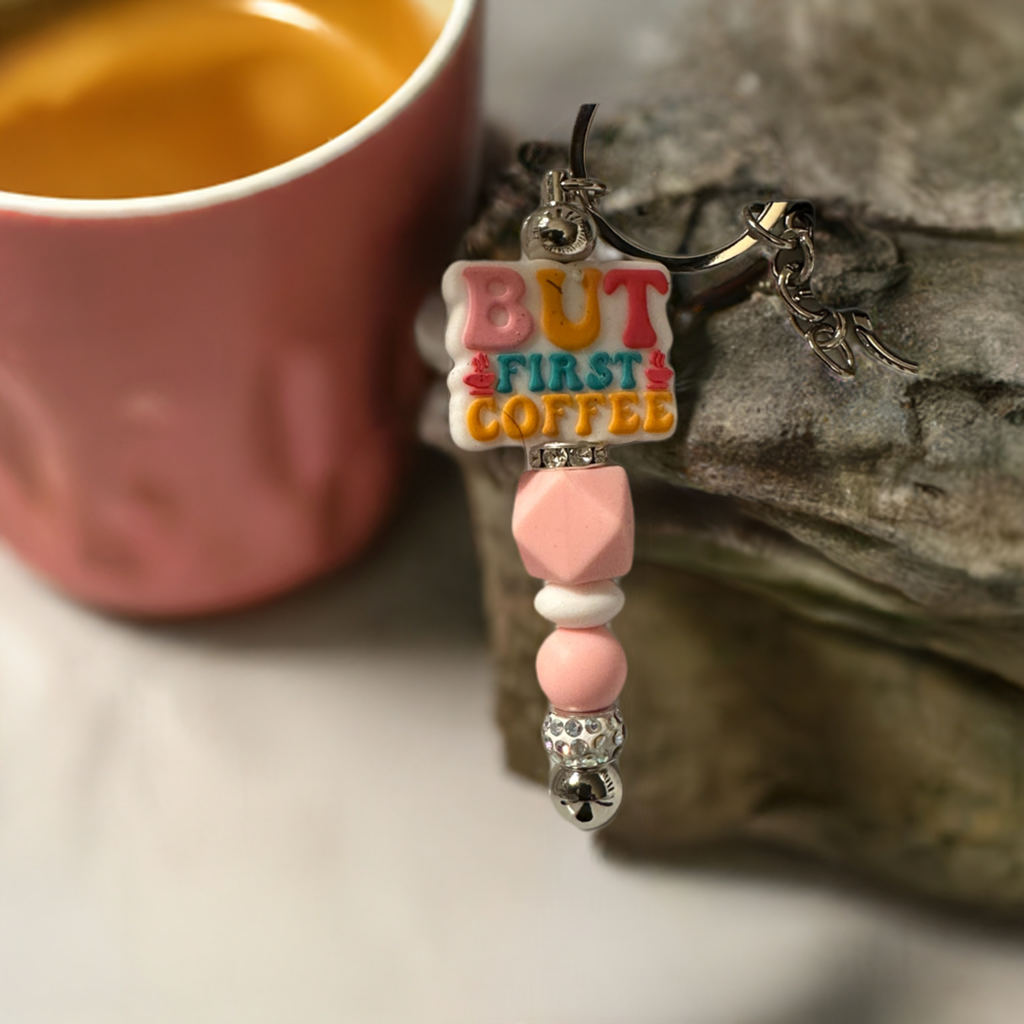 But First Coffee Key Chain
