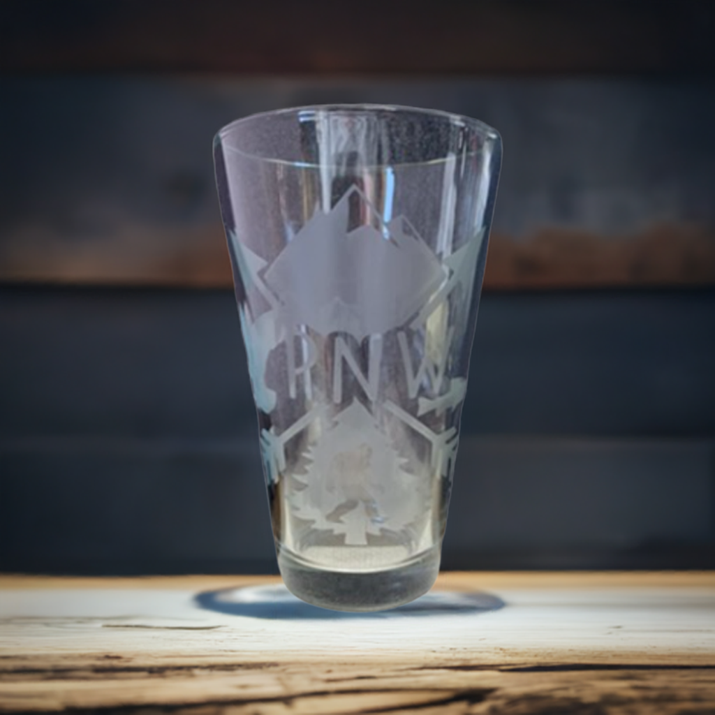 Bigfoot PNW Etched Glass