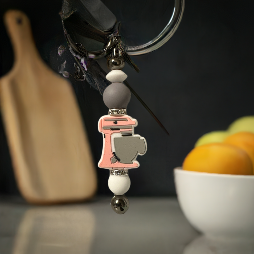 Kitchen Mixer Pink Key Chain