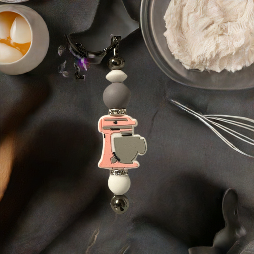 Kitchen Mixer Pink Key Chain