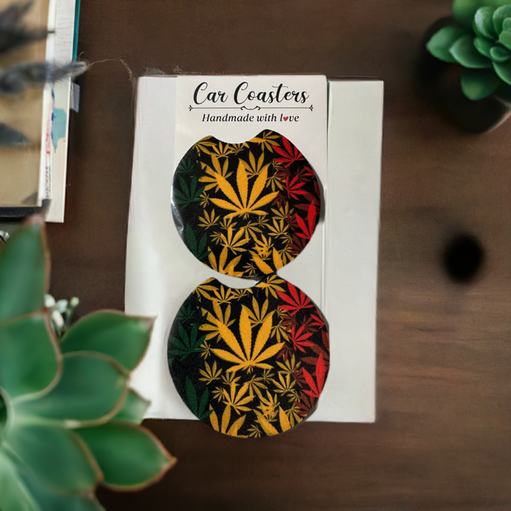 Multi Color Leaf Car Coasters