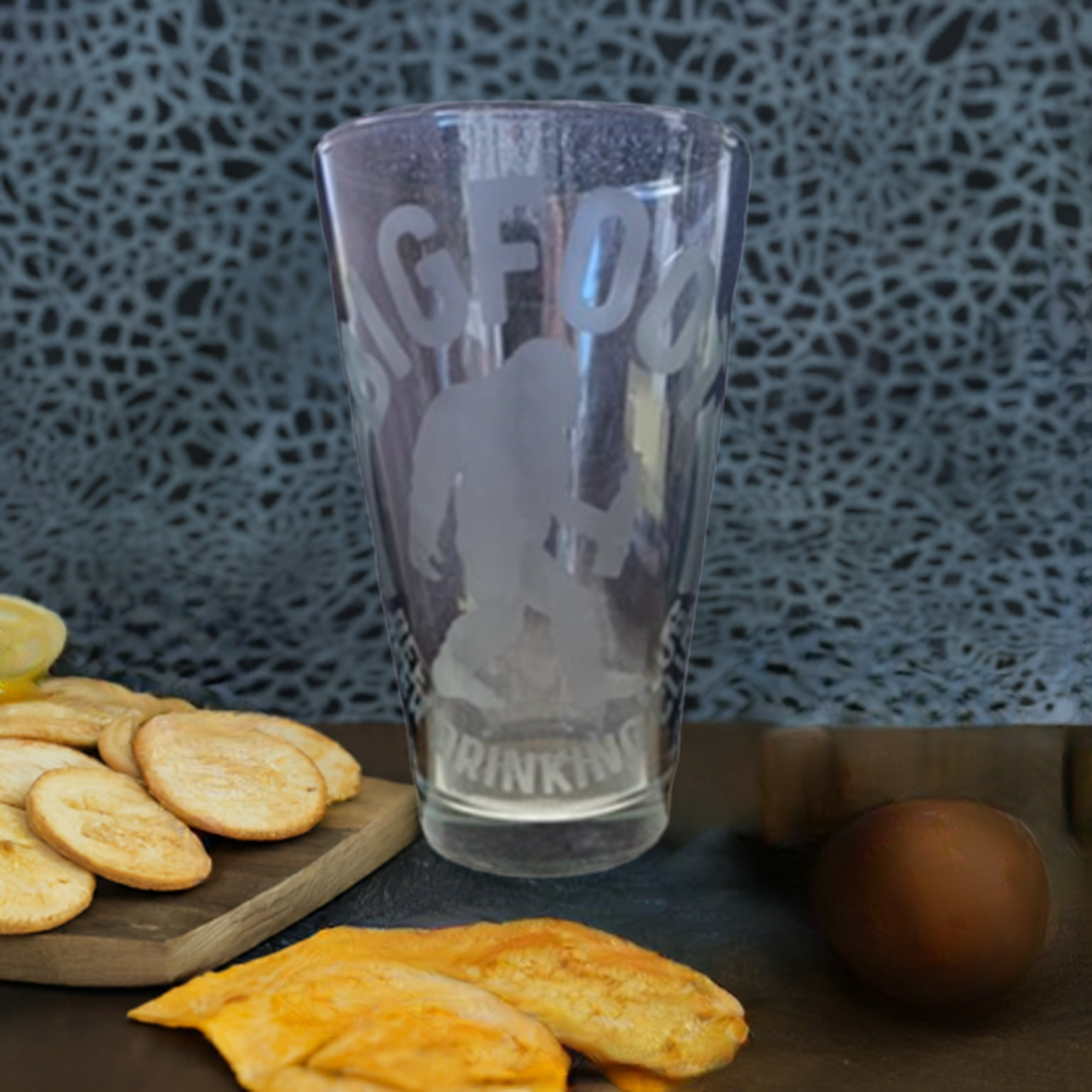 Bigfoot Beer Drinking Club Etched Glass