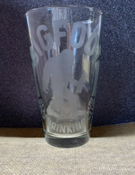 Bigfoot Beer Drinking Club Etched Glass